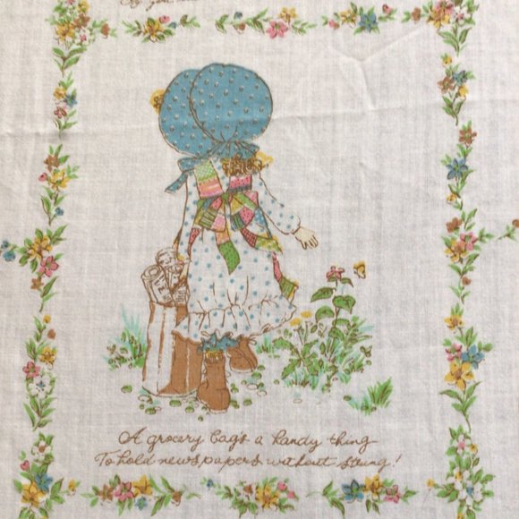 Vintage Holly Hobbie Twin Size Flat Sheet - Picture 6 of 8